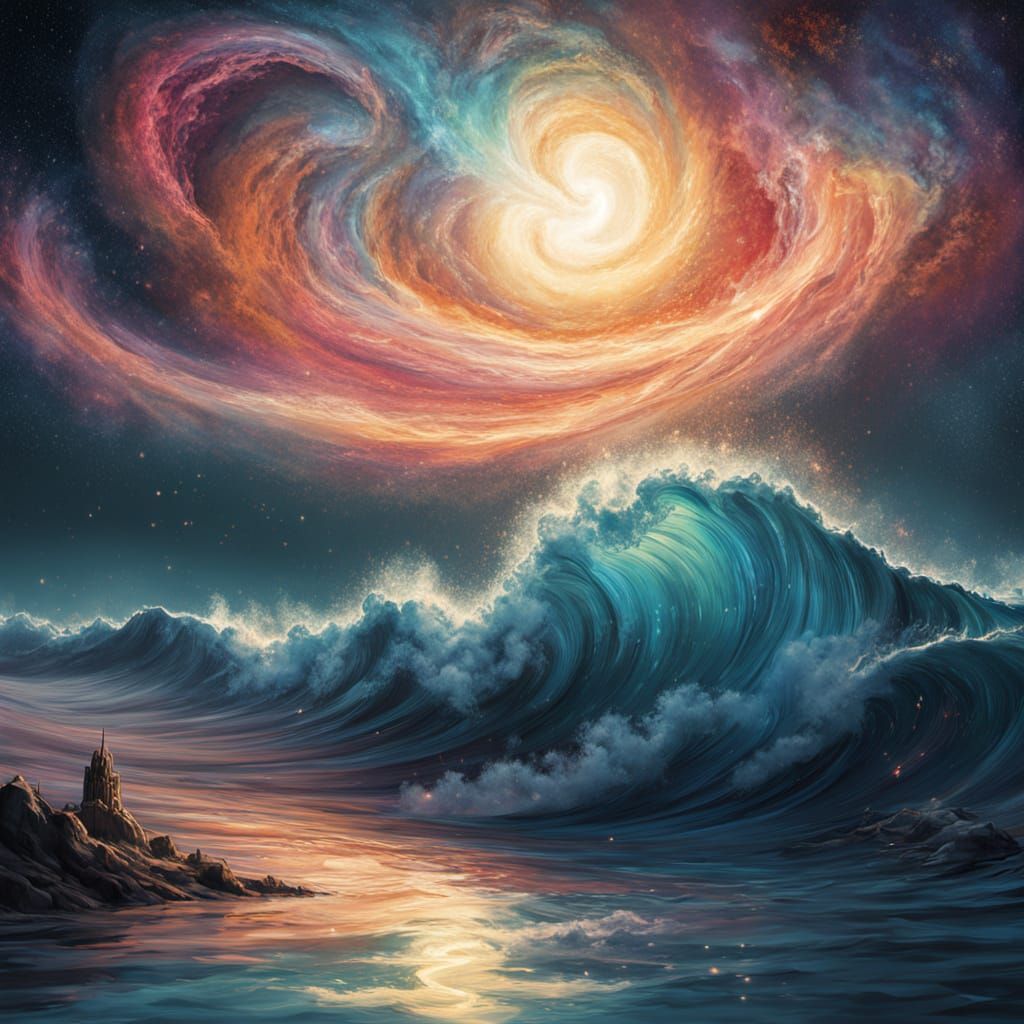 Whimsical Galaxy of Brilliant Stars in a Cosmic Dance