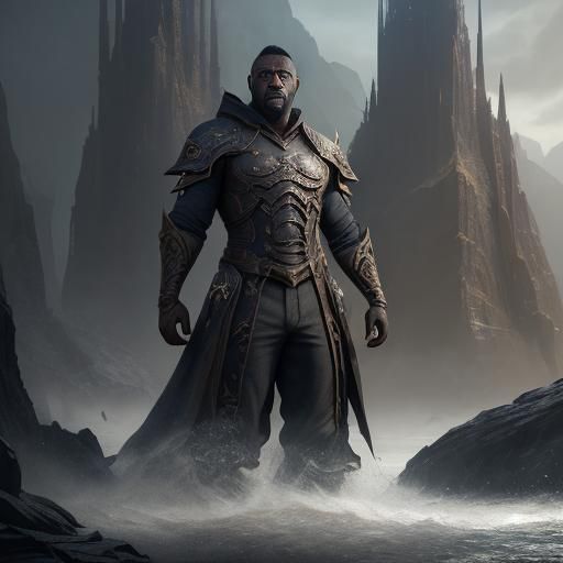 Detailed Matte Painting of Idris Elba