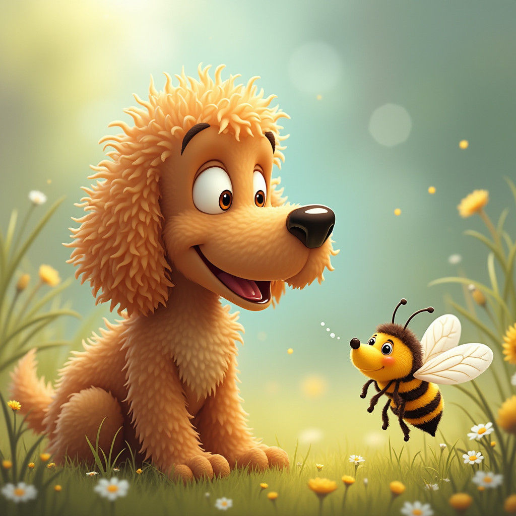 Cross-Eyed Groodle and Bee