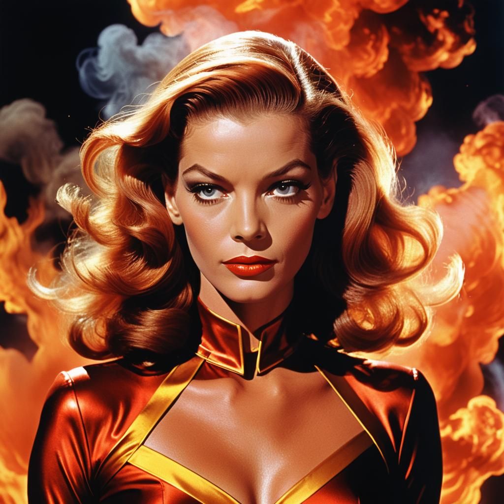 Phoenix: Cinematic Film Still in Comic Book Style