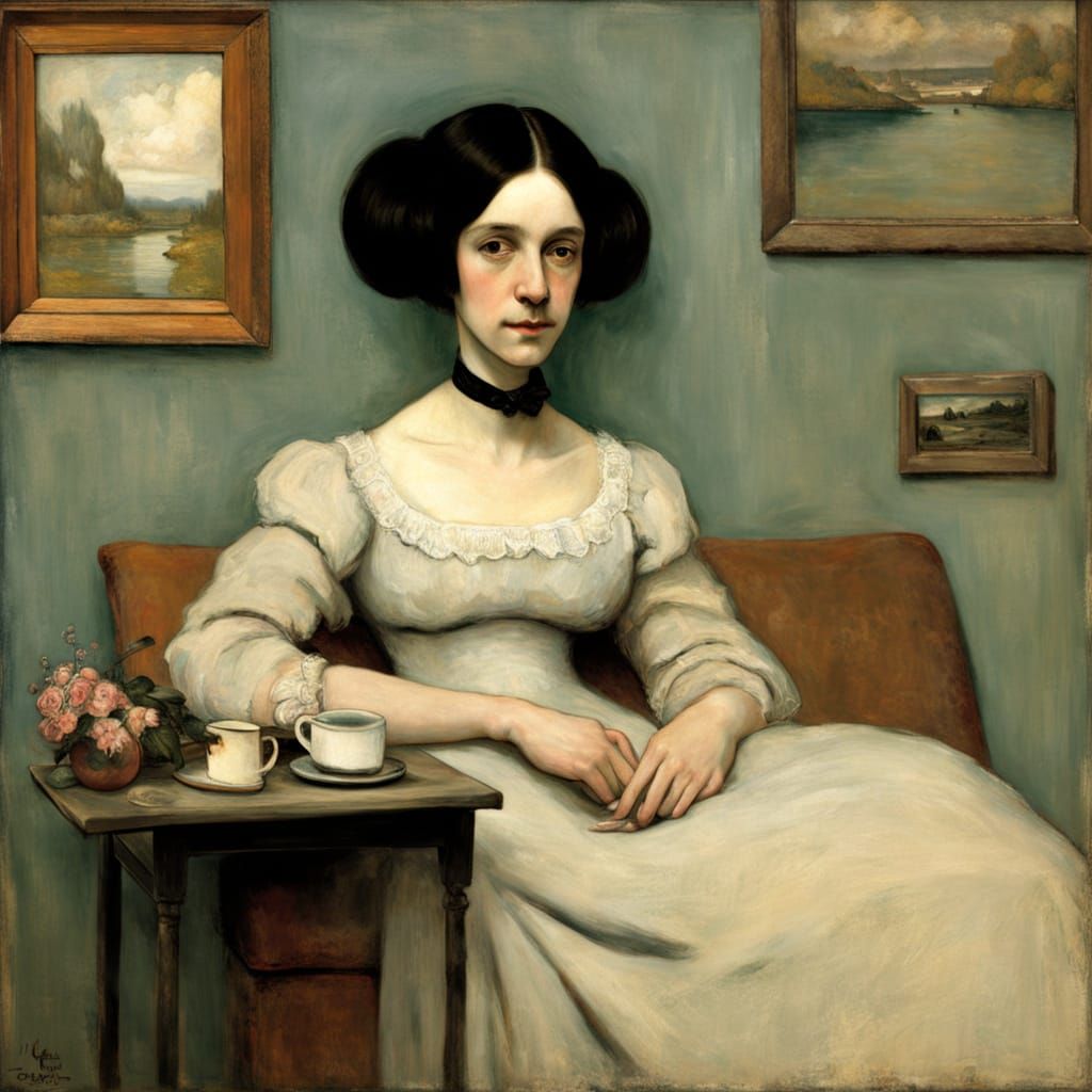 Post-Impressionistic Poet in Velvet Room