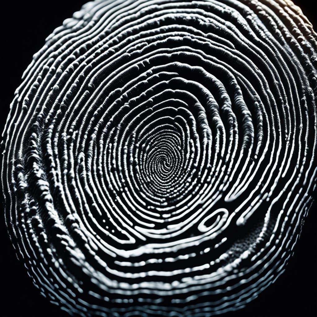 Extreme Macro Fingerprint in Forensic Photography Style