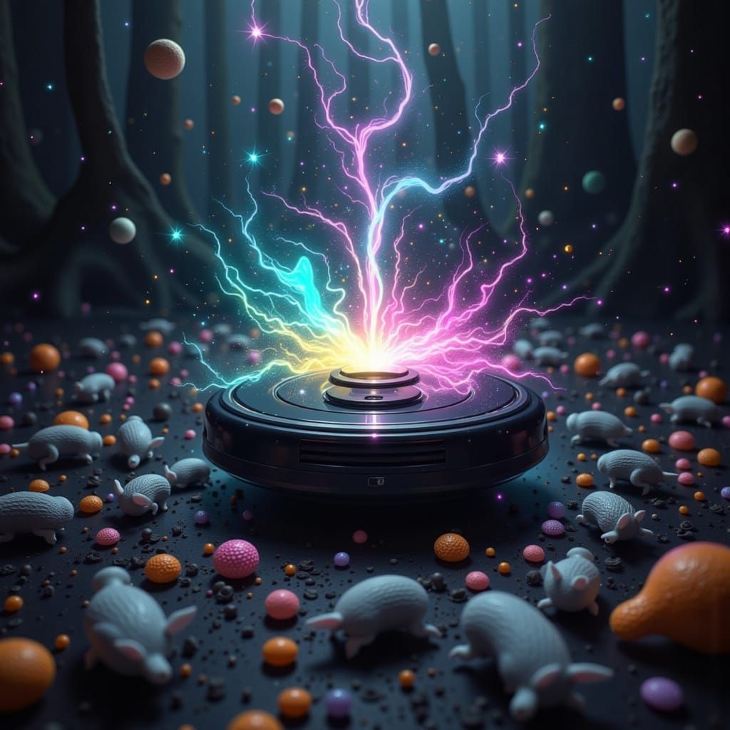 Majestic Roomba Ascends in Digital Painting