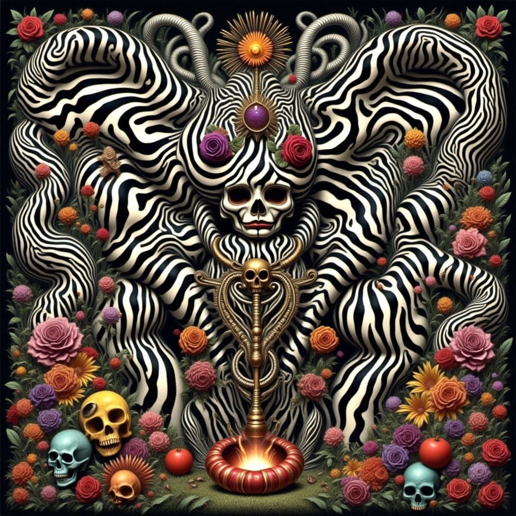 Cyberpunk Zebra in a Neon Dystopia