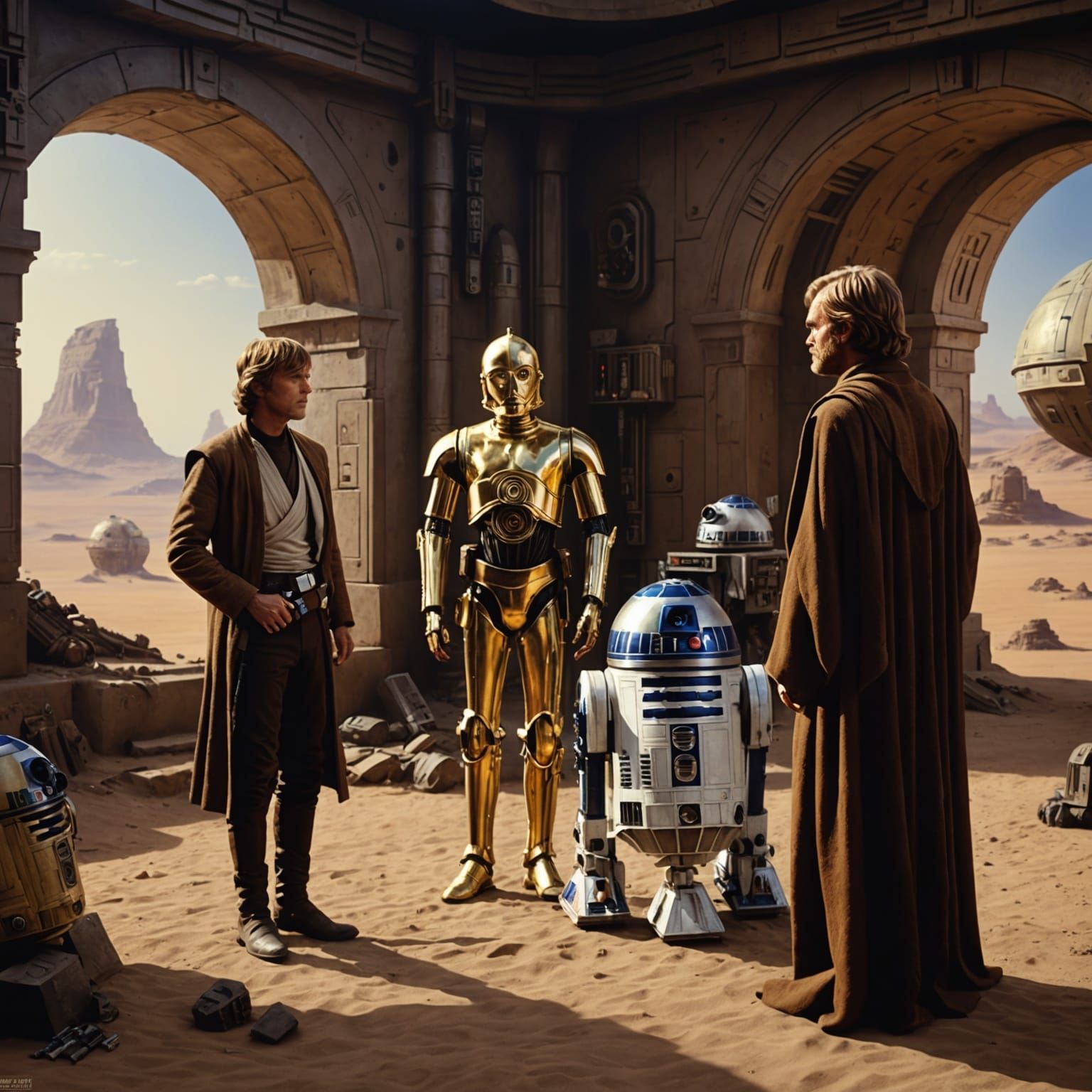 Luke Meets Obi-Wan in Star Wars Concept Art