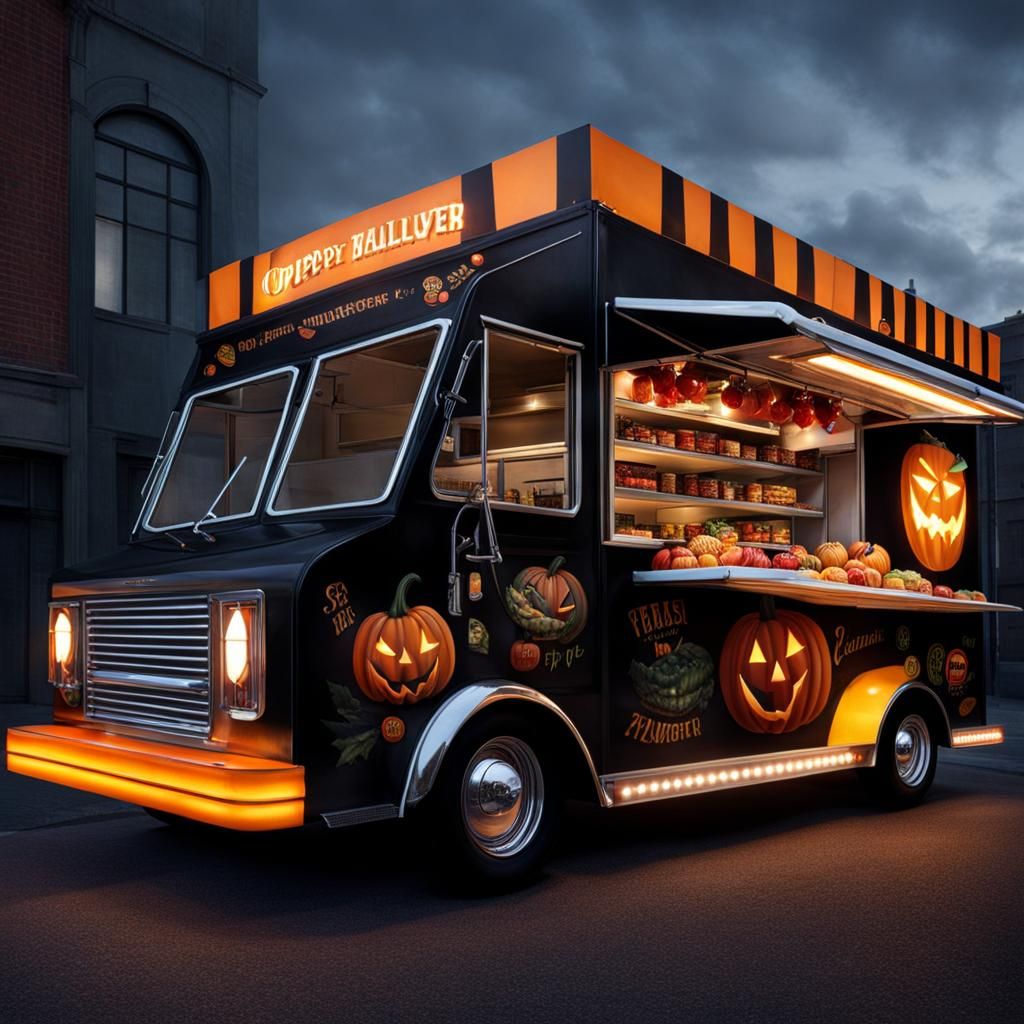 Hyperrealistic Halloween Food Trucks