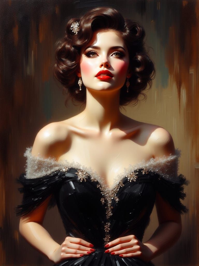 <lora:BeautyStrokesV2:1.0> 
brush strokes 

An opulent beaut...