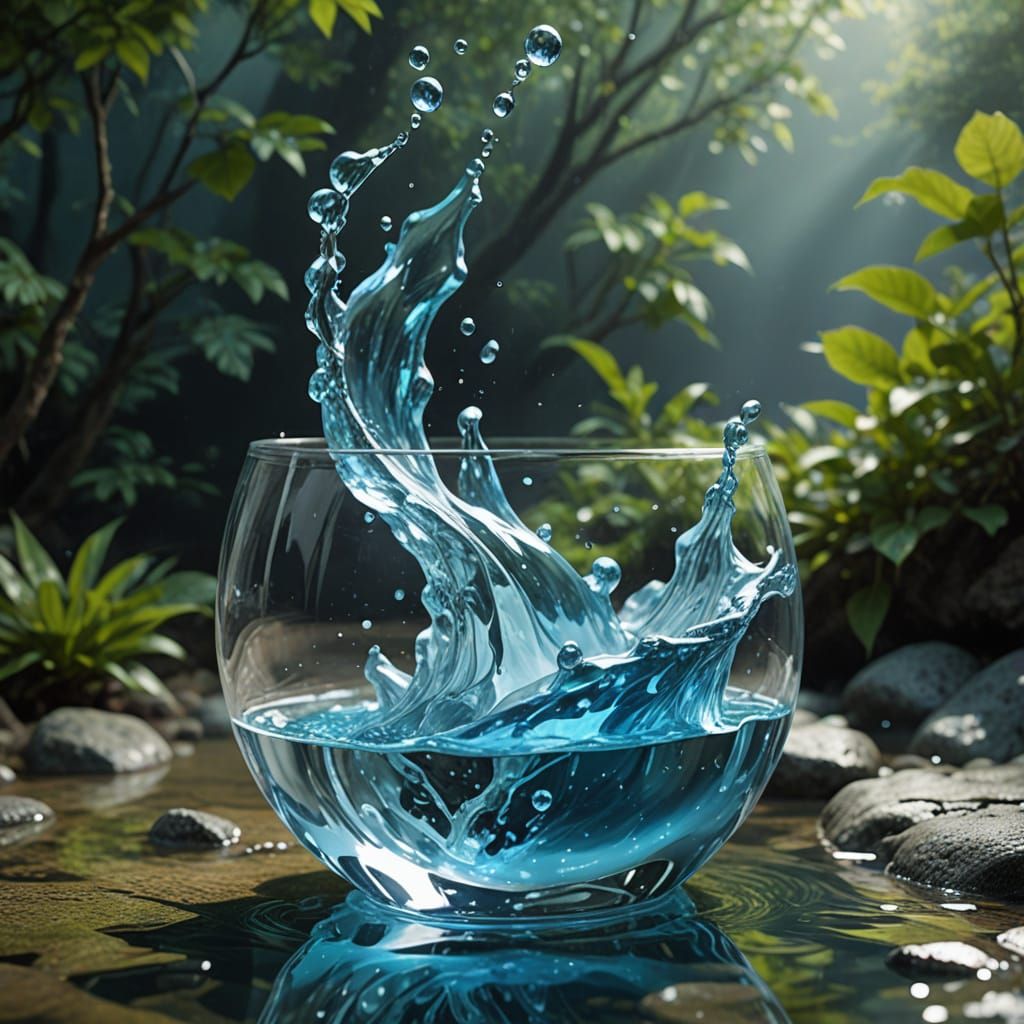 Water Elemental Emerge from Cup