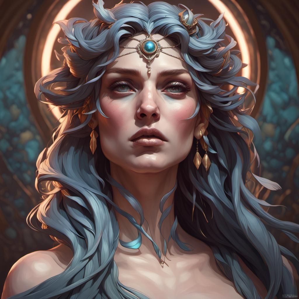 Detailed Portrait of Hecate in Trending Art Style