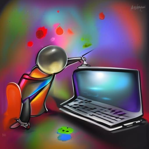 Computer Bullying: Abstract and Realistic Digital Art