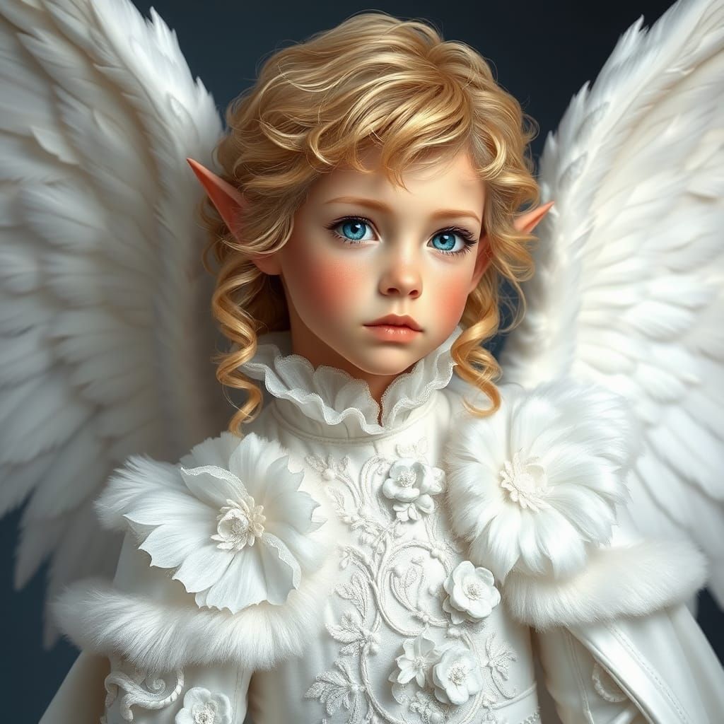 Ethereal Elf Boy Portrait in High Fantasy Style