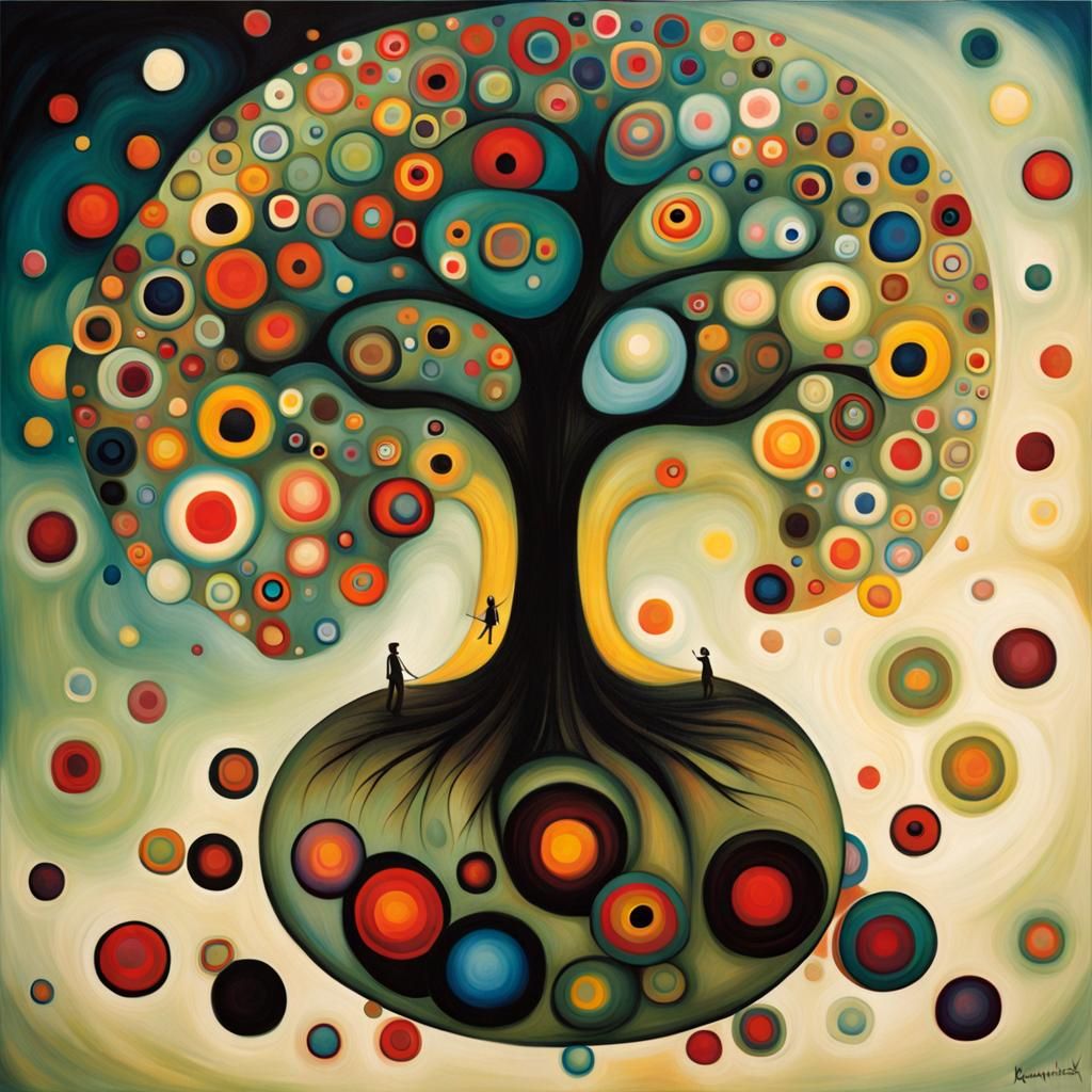 Tree in Surreal Abstract Style