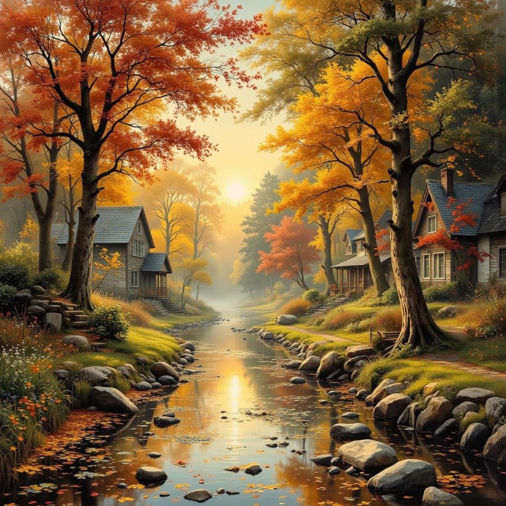 Autumn Comfort Study with Double Exposure Art