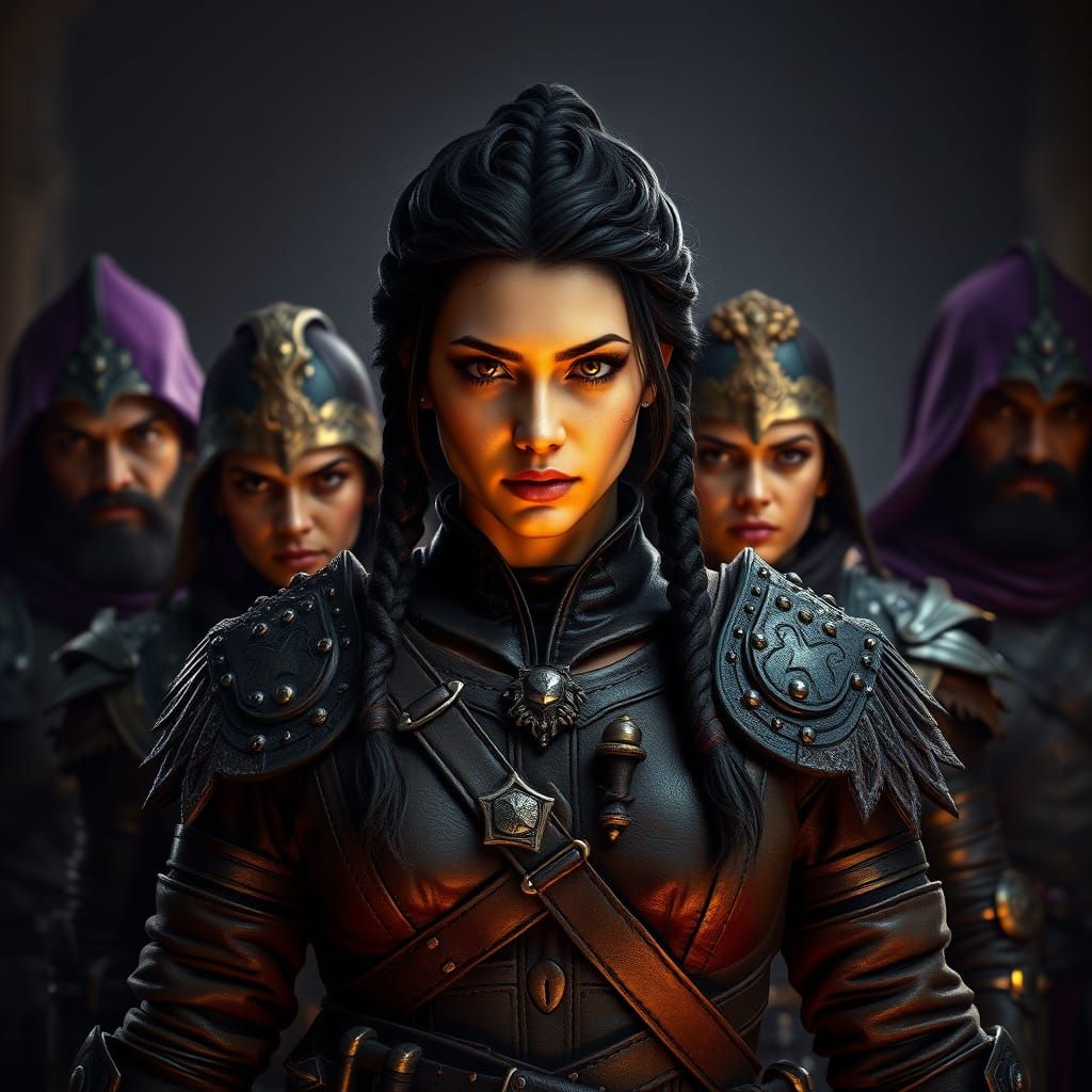 Majestic Bandit Group in Dark Fantasy Aesthetic