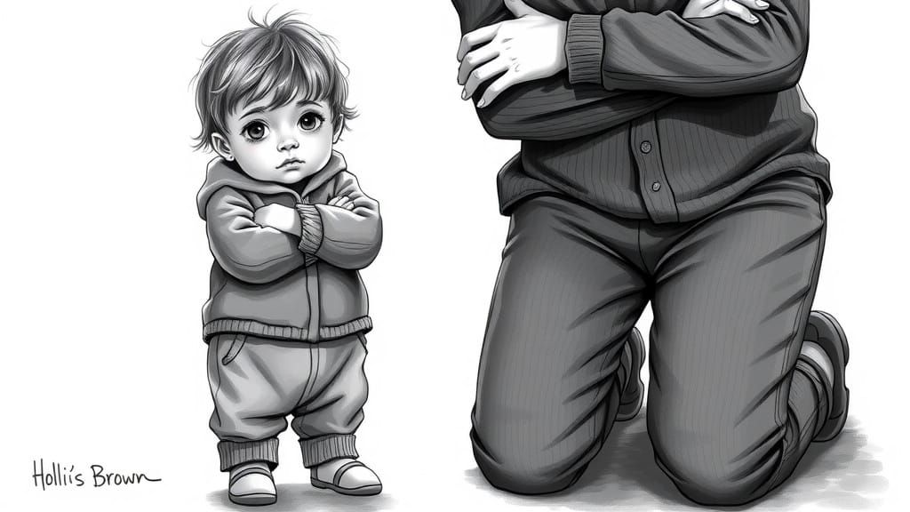 Young Child Finds Solace in Calm Parent