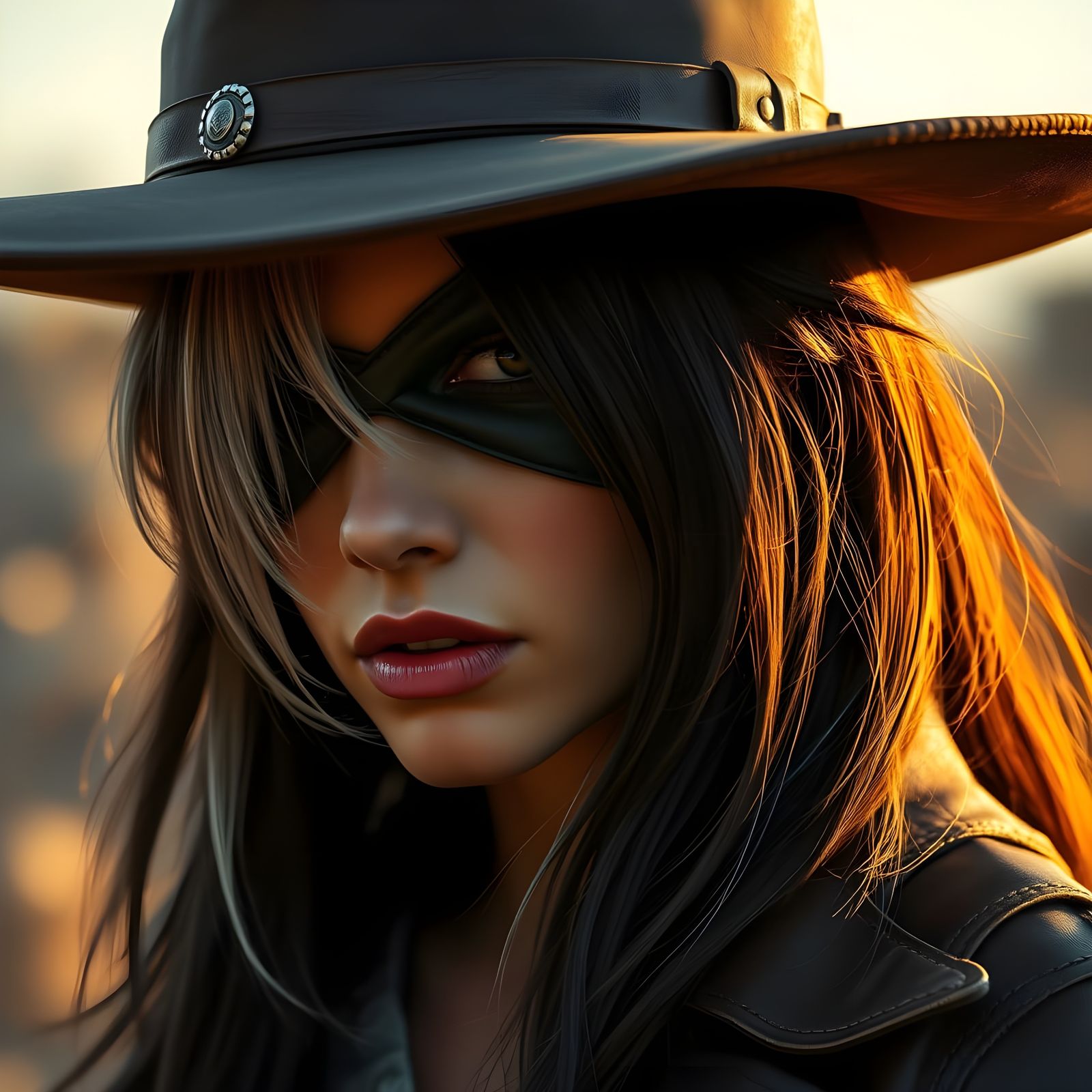 Western Concept Art of Woman Cowboy