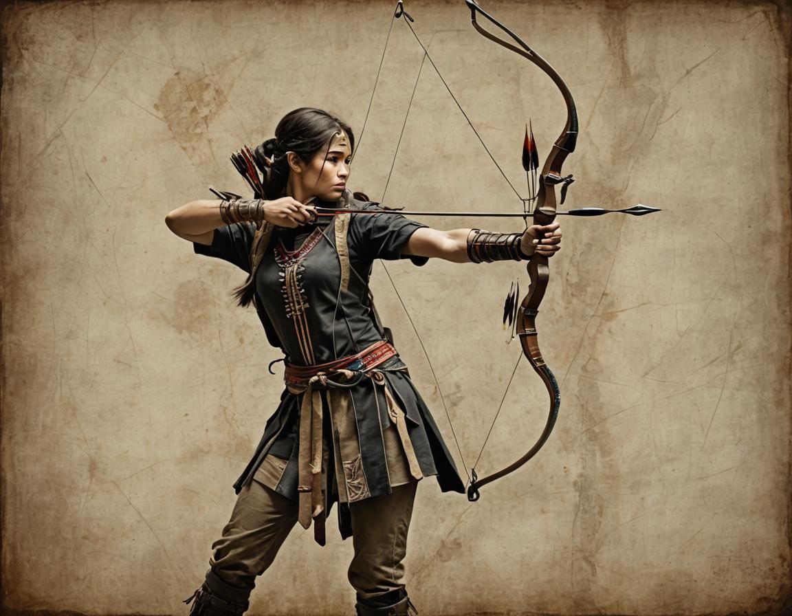 Elegant Archery Art: Precision and Power