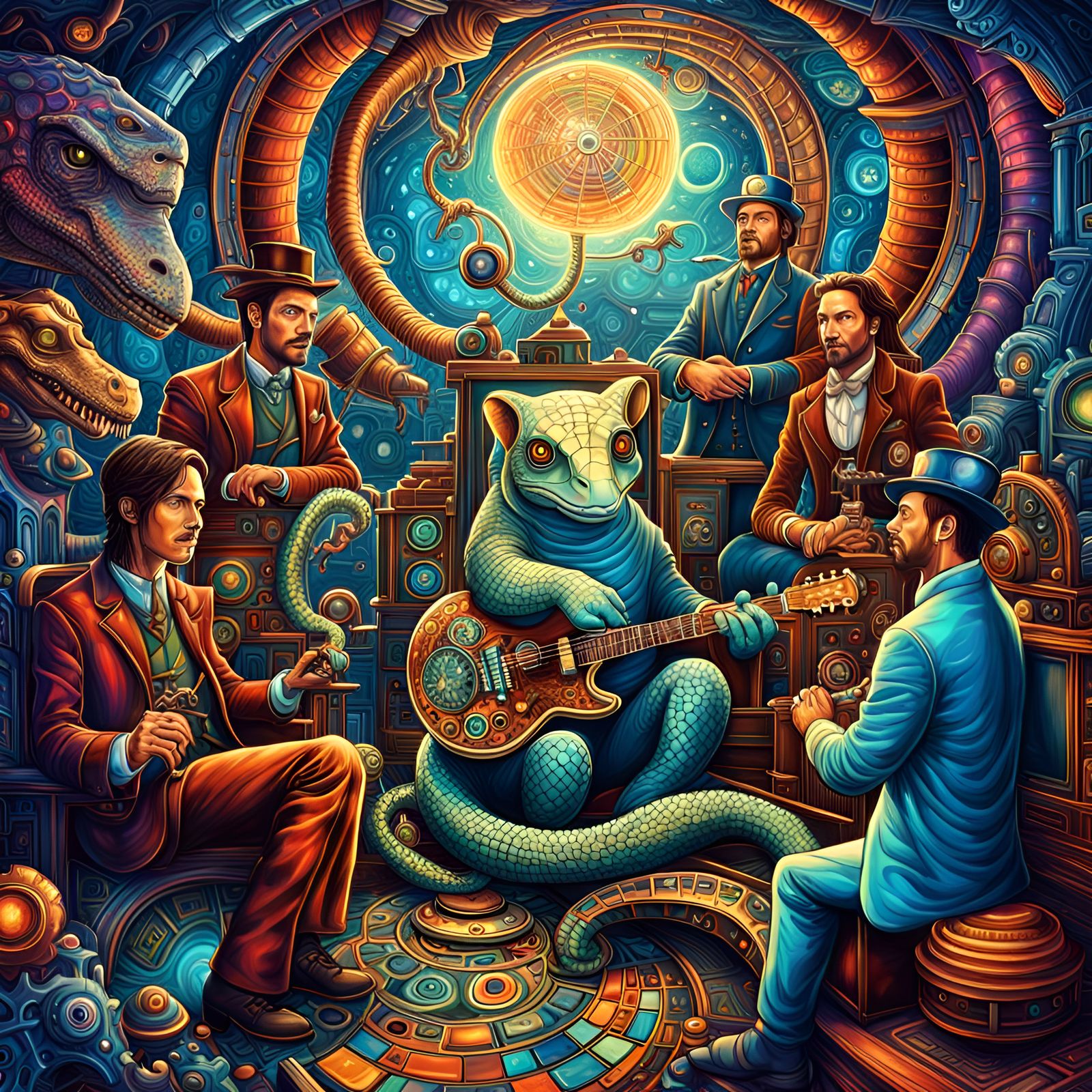 Psychedelic Castle: Steampunk Engine in Astral Room