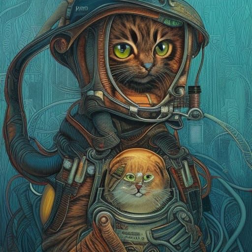 Astronaut Cat, Ready for Duty!