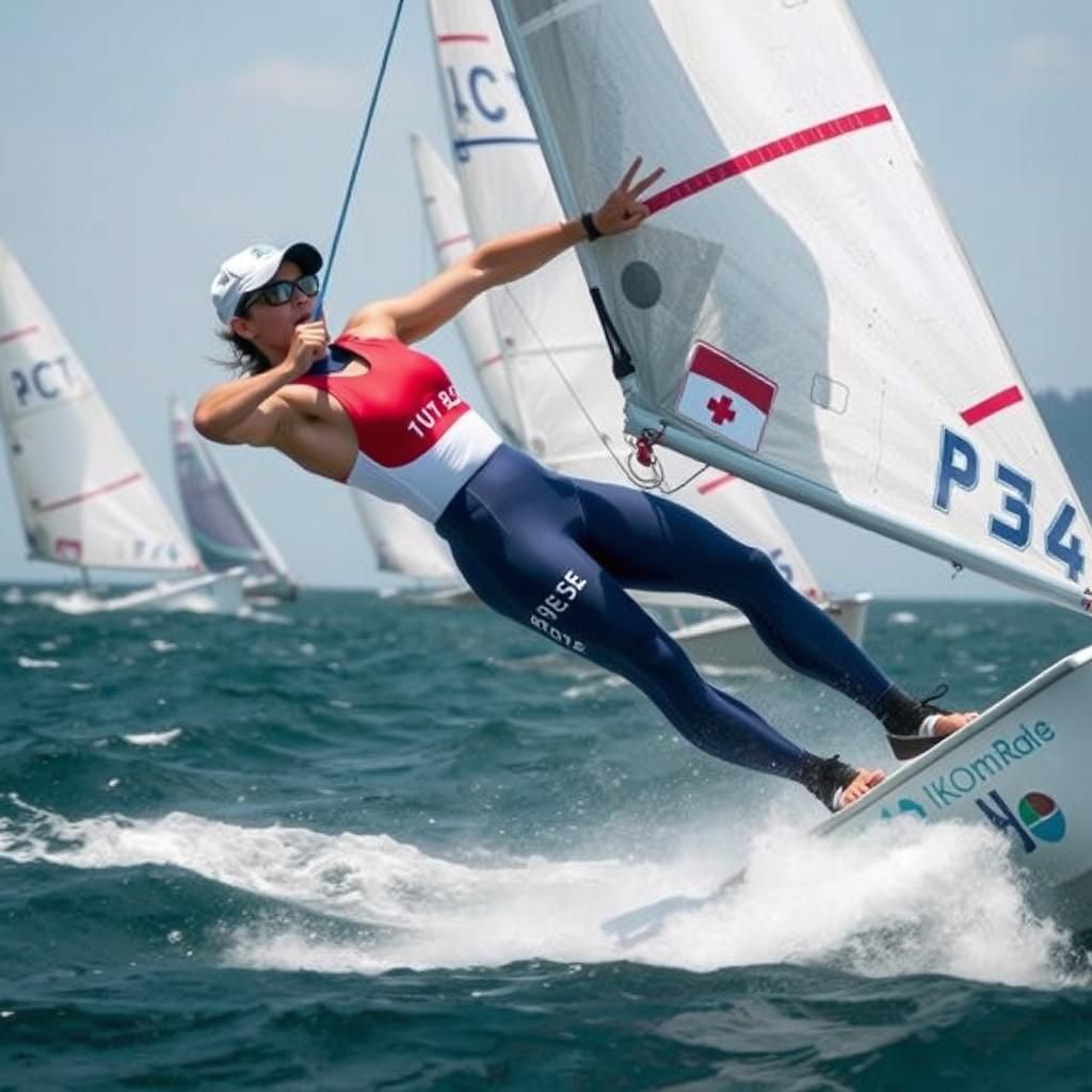 Olympic Solo Sailing Competition Action Shot