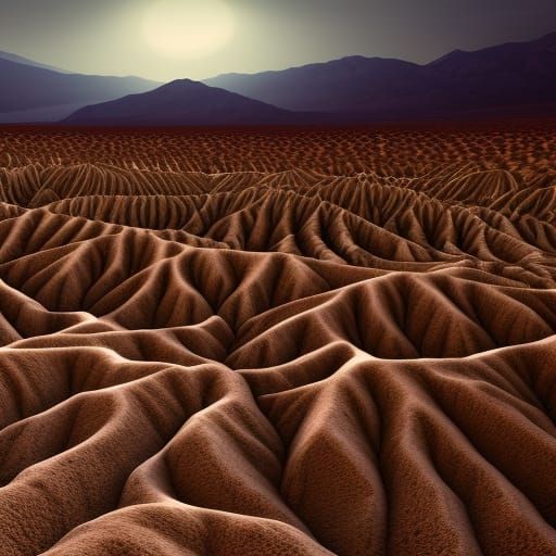 Demonic Death Valley Fantasy Concept Art