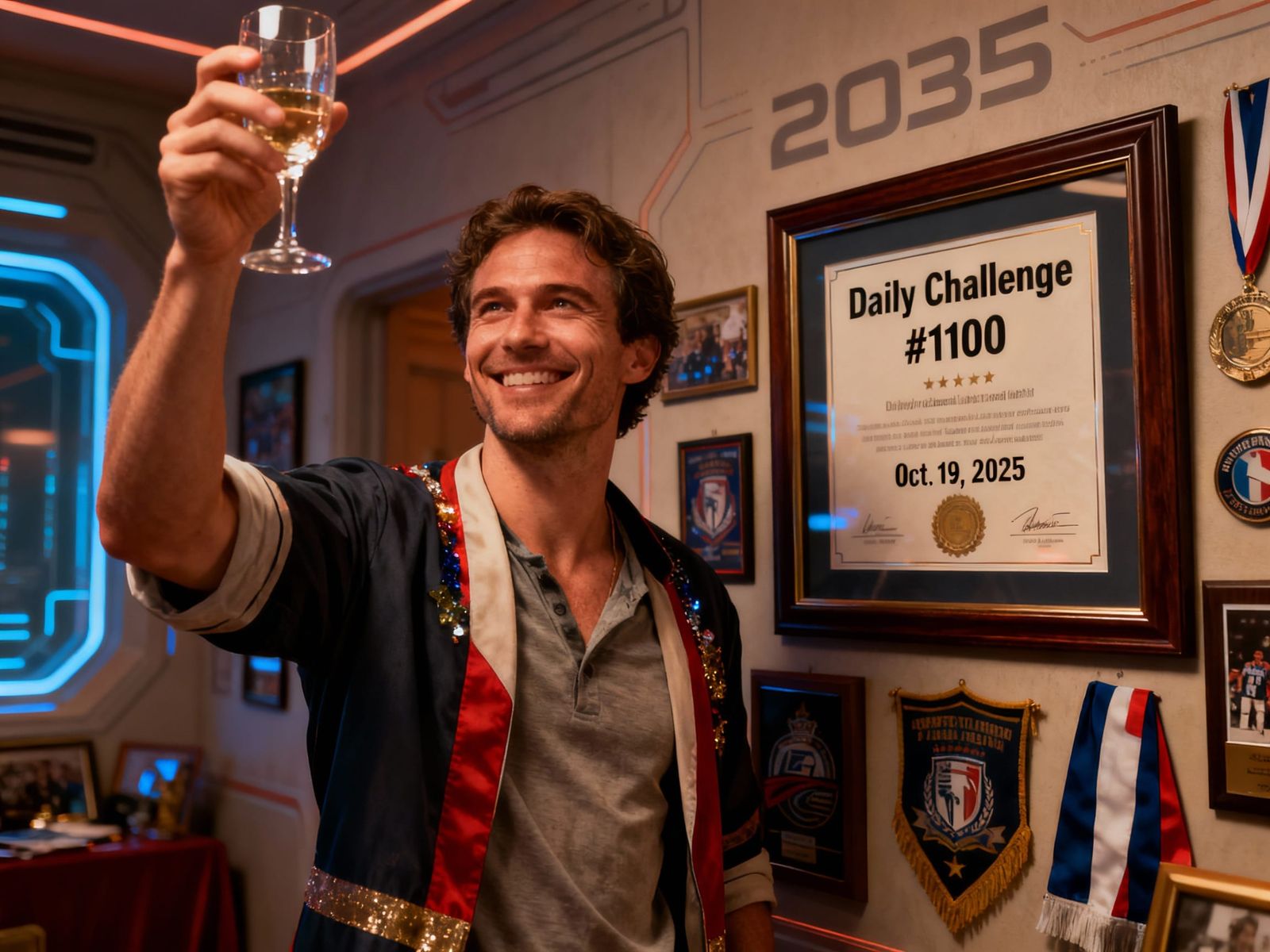 Man Celebrates Decade of Winning Daily Challenge