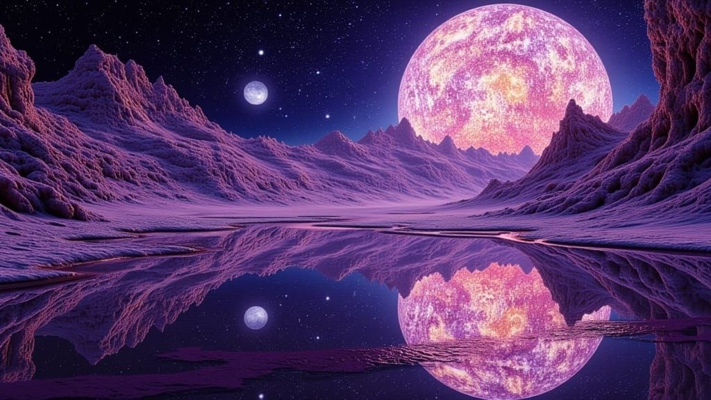 Mercury Lake Exoplanet Reflects Nonexistent City in Vivid Co...