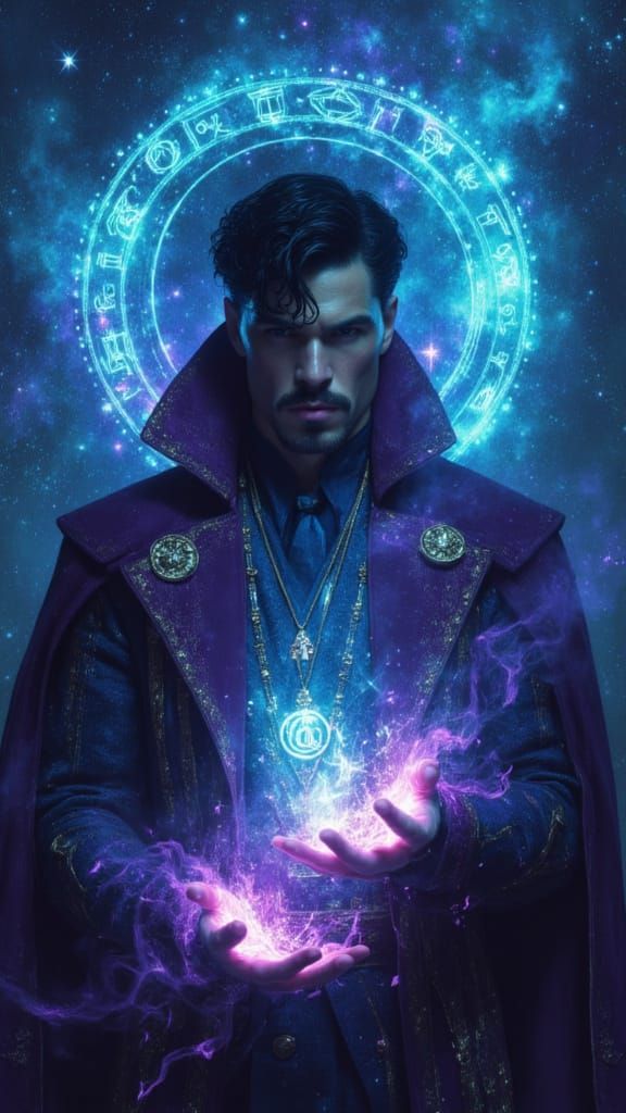 Doctor Strange Spellcasting in Cosmic Surrealism