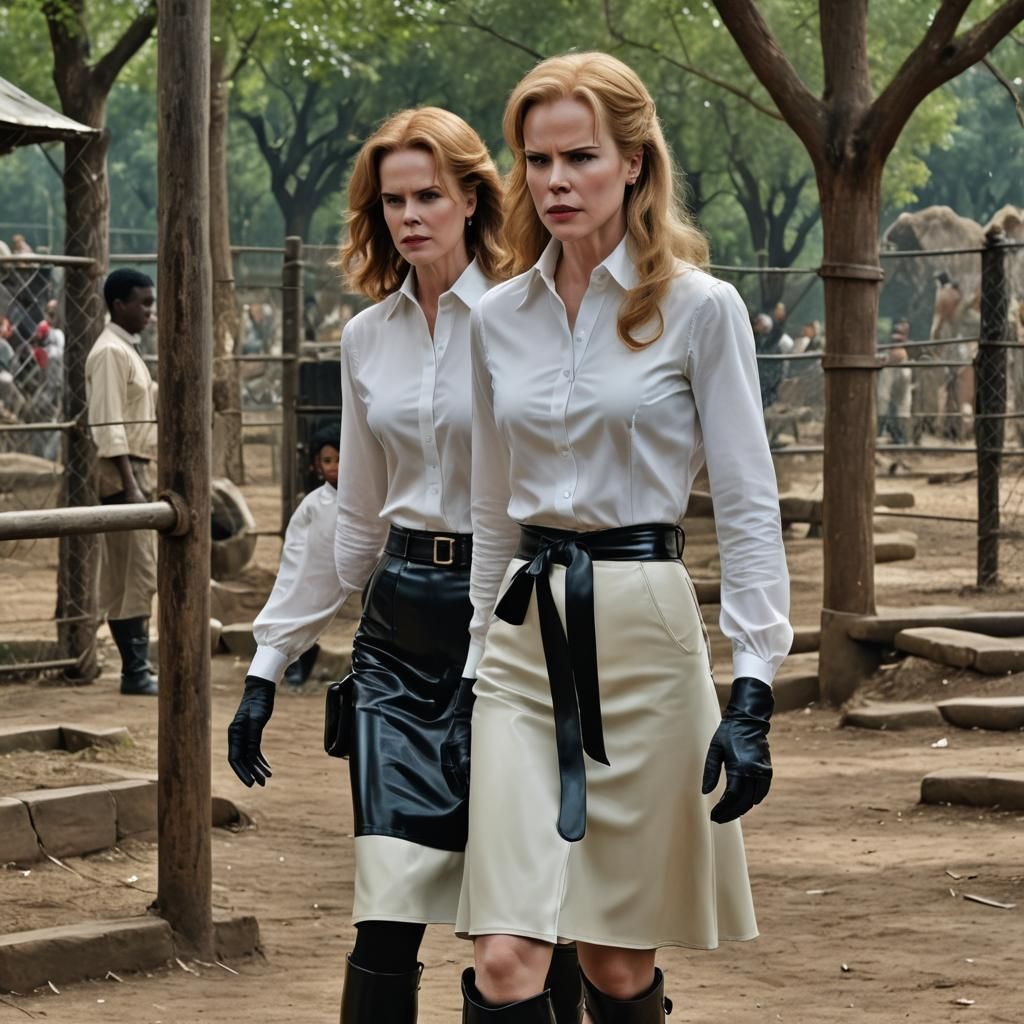 Aristocratic Stepmother at Human Zoo, Hyperrealistic Photo