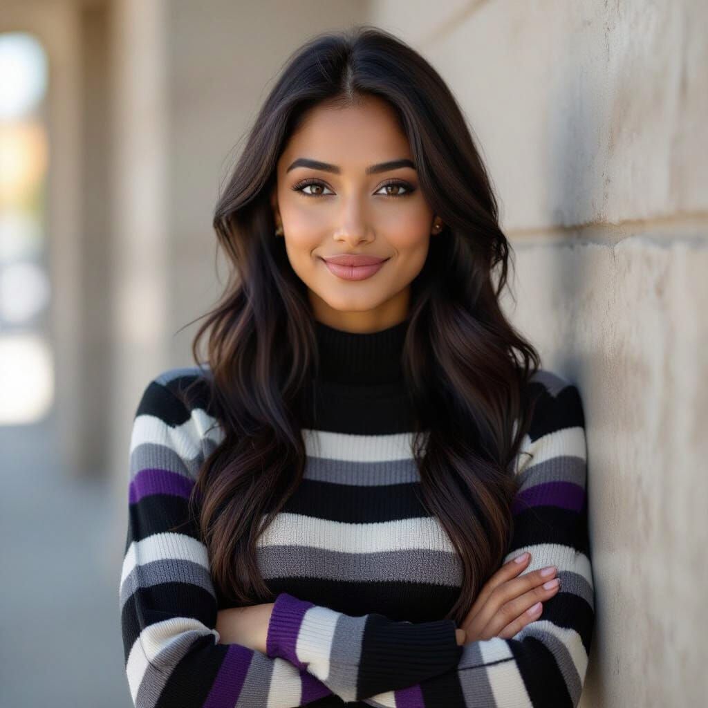 Confident South Asian Woman with an Amused Smirk