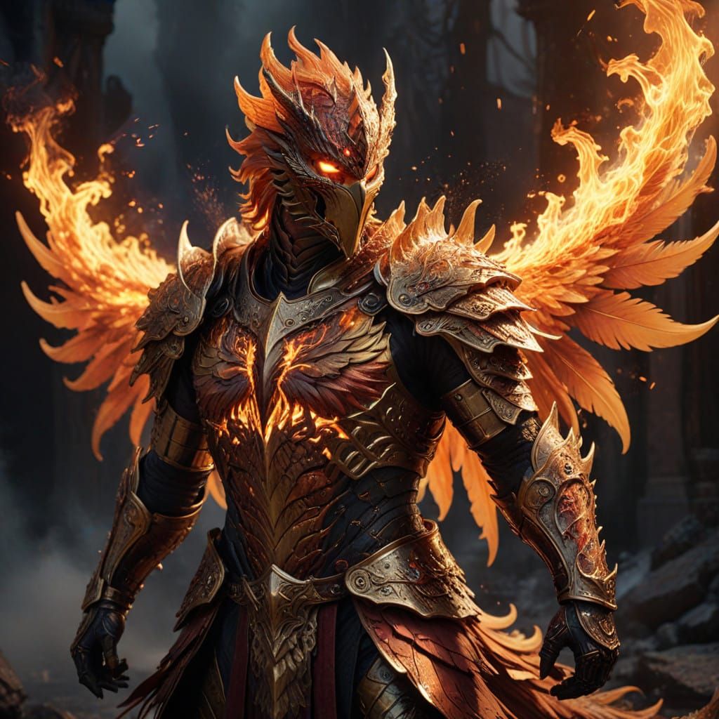 Fiery Knight in Lava-Adorned Armor