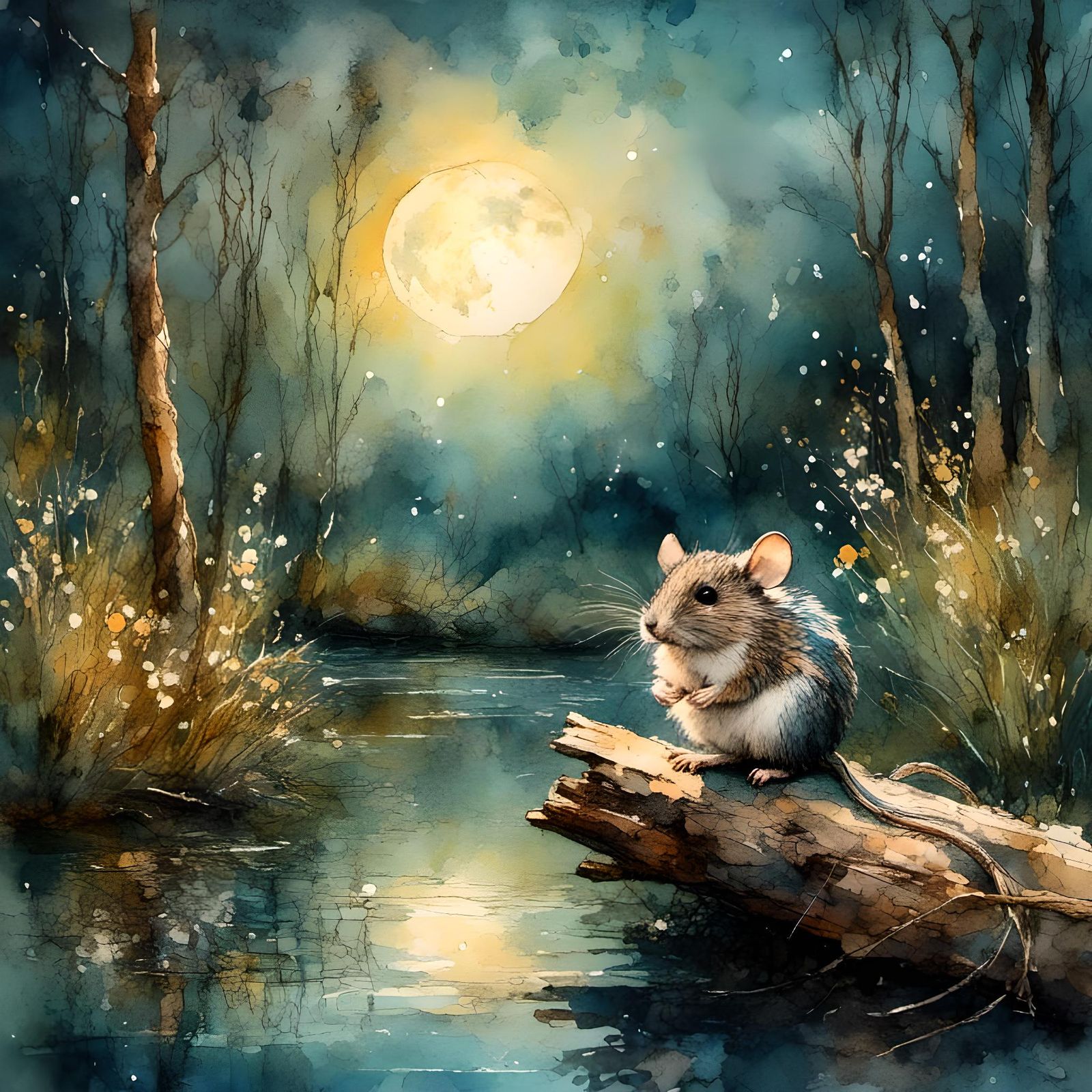 Mouse in the moonlight
