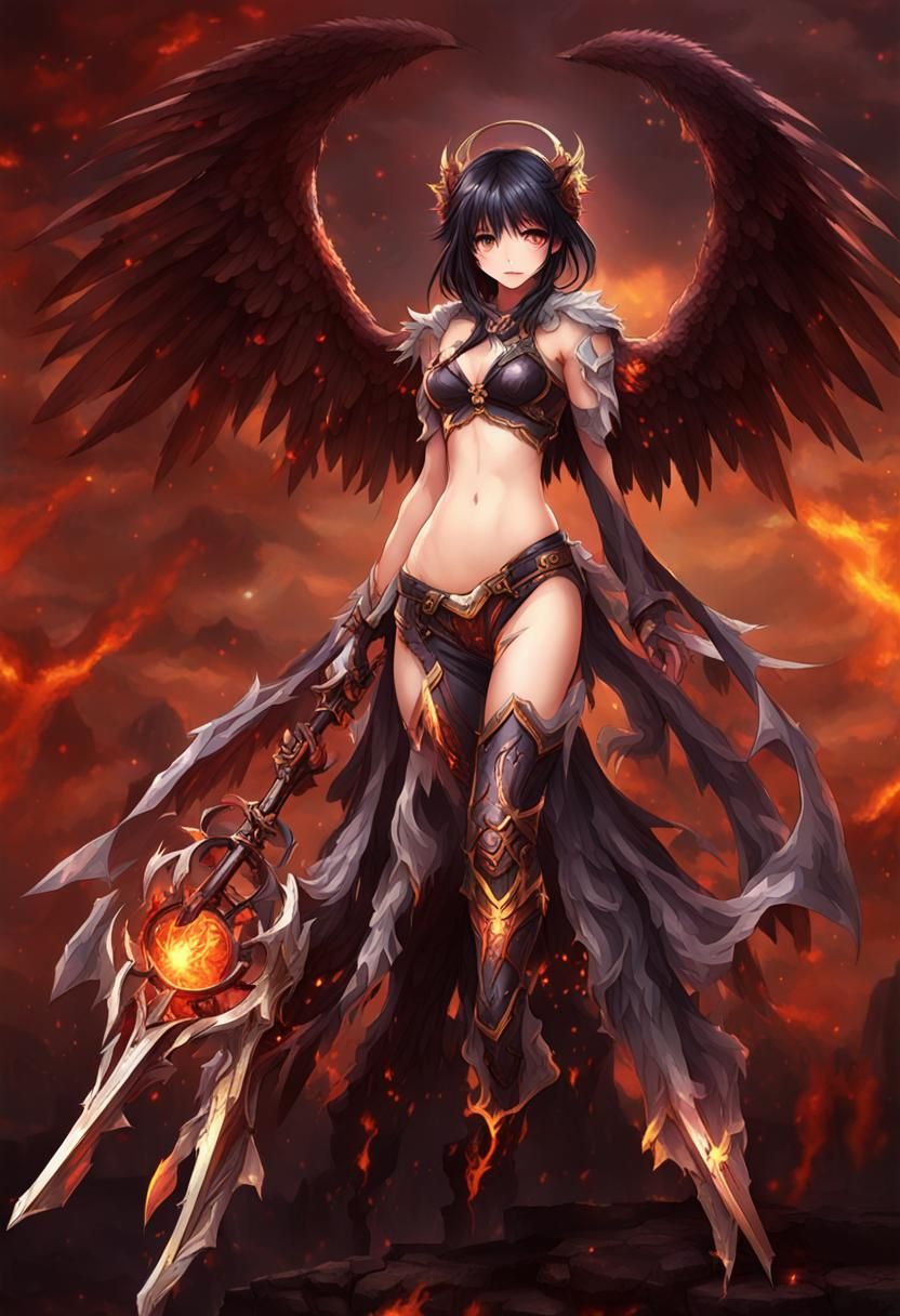 Inferno Angel: A Vision of Fiery Beauty