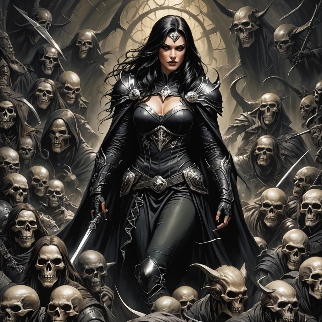 Grimdark Warrior in a Julie Bell Style