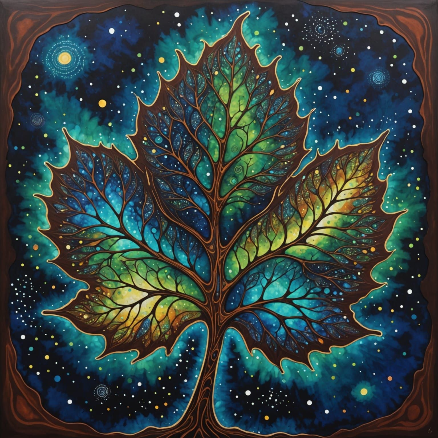 Psychedelic Tree of Life in Aboriginal Art Style