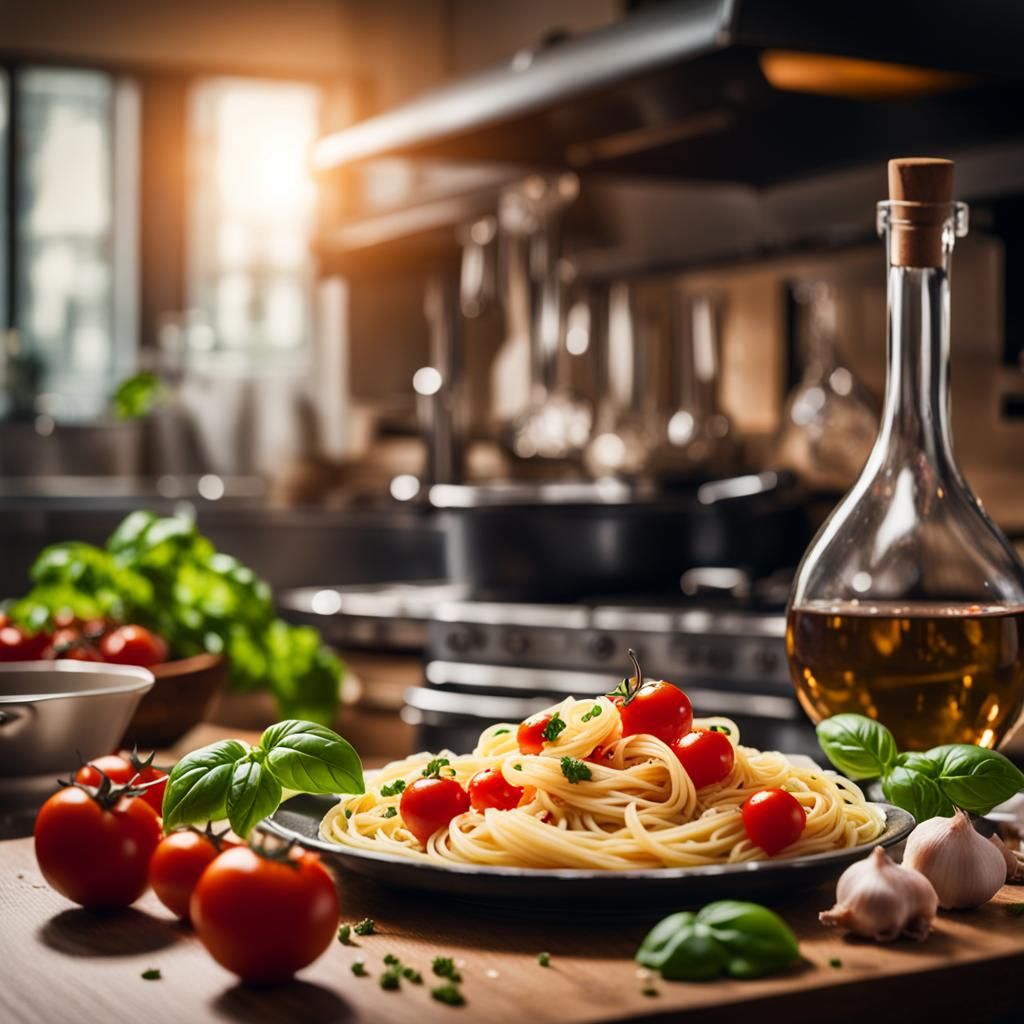 Authentic Italian Pasta Dish Still Life