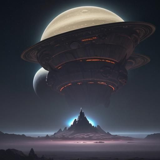 Alien Planet Landscape: Jedi Duel in the Sky