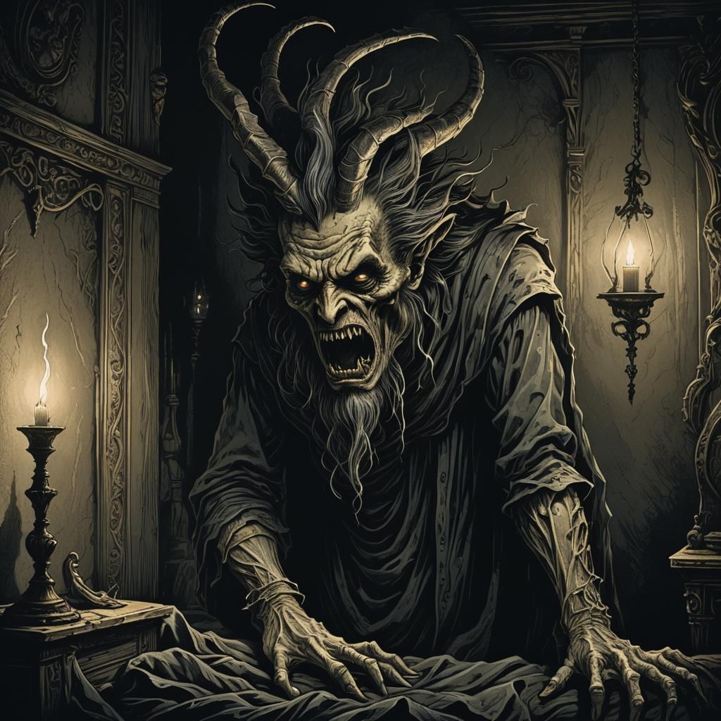 Grotesque Awakening: A Dark Fantasy Close-Up