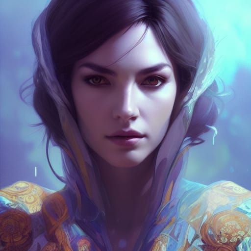 Detailed Portrait of a Warlock in Digital Art Style