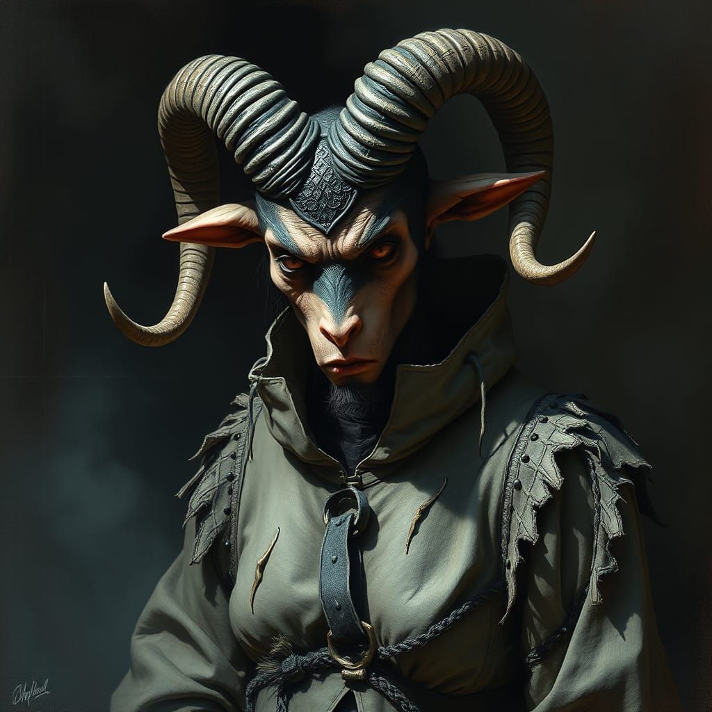 Disturbed Dwarf in Nightmarish Biomechanical Landscape