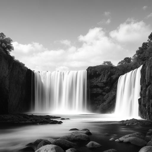 Monochrome AI: Abstract Black and White