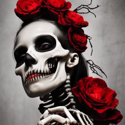 Decaying Skeleton Beauty in Fashion Editorial Style