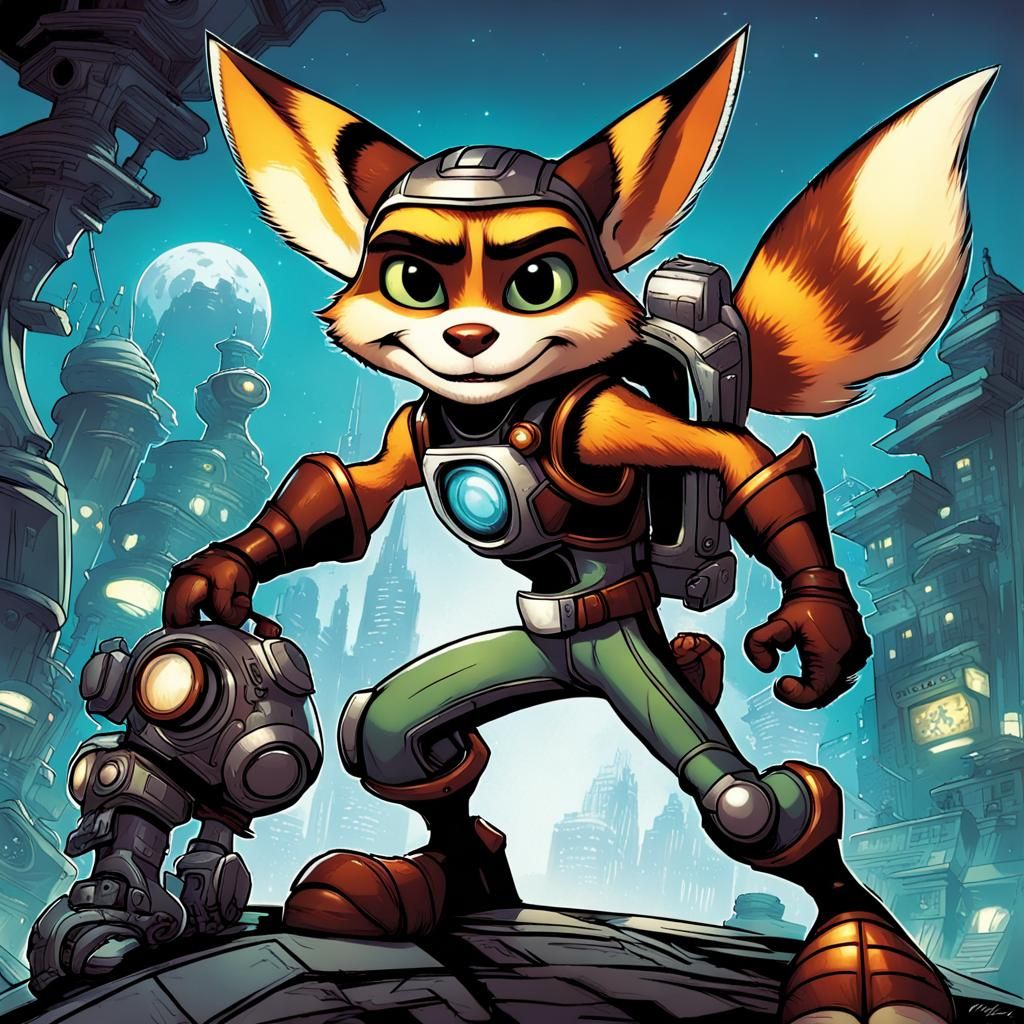 Ratchet & Clank: Comic Book Art Illustration