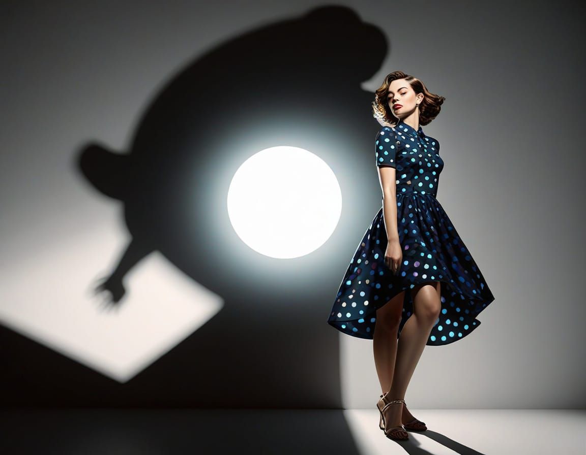 Vibrant Pop Art Goddess with Ben-Day Dots and Psychedelic Pa...