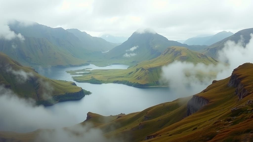Highland Landscape in 19th Century Style
