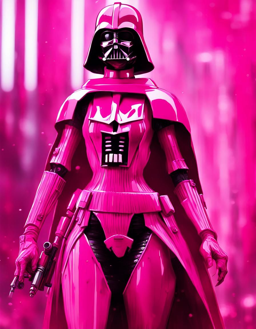 Pink Darth Vader Barbie in Magenta Armor