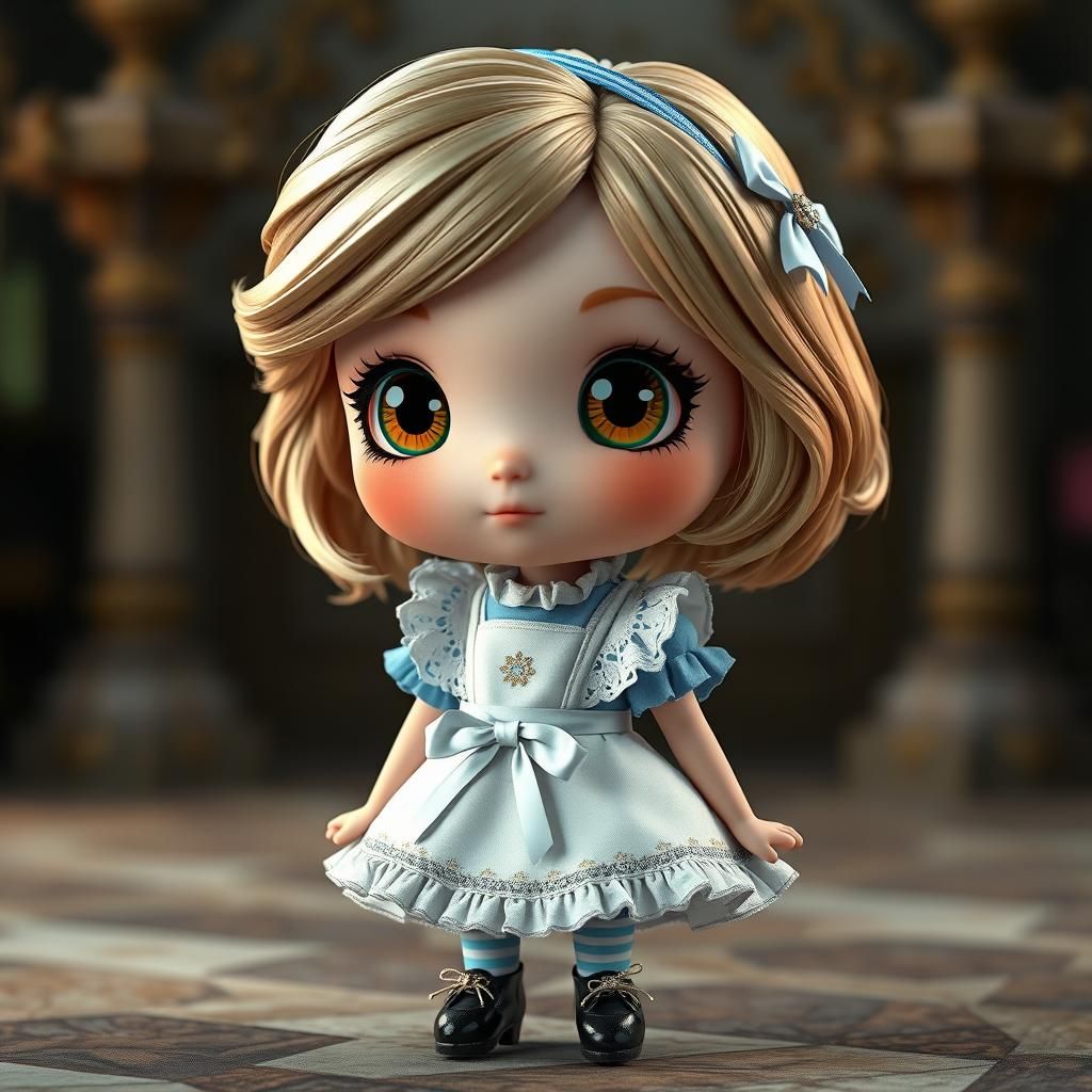 Chibi Alice in Wonderland: 3D Render in 8K