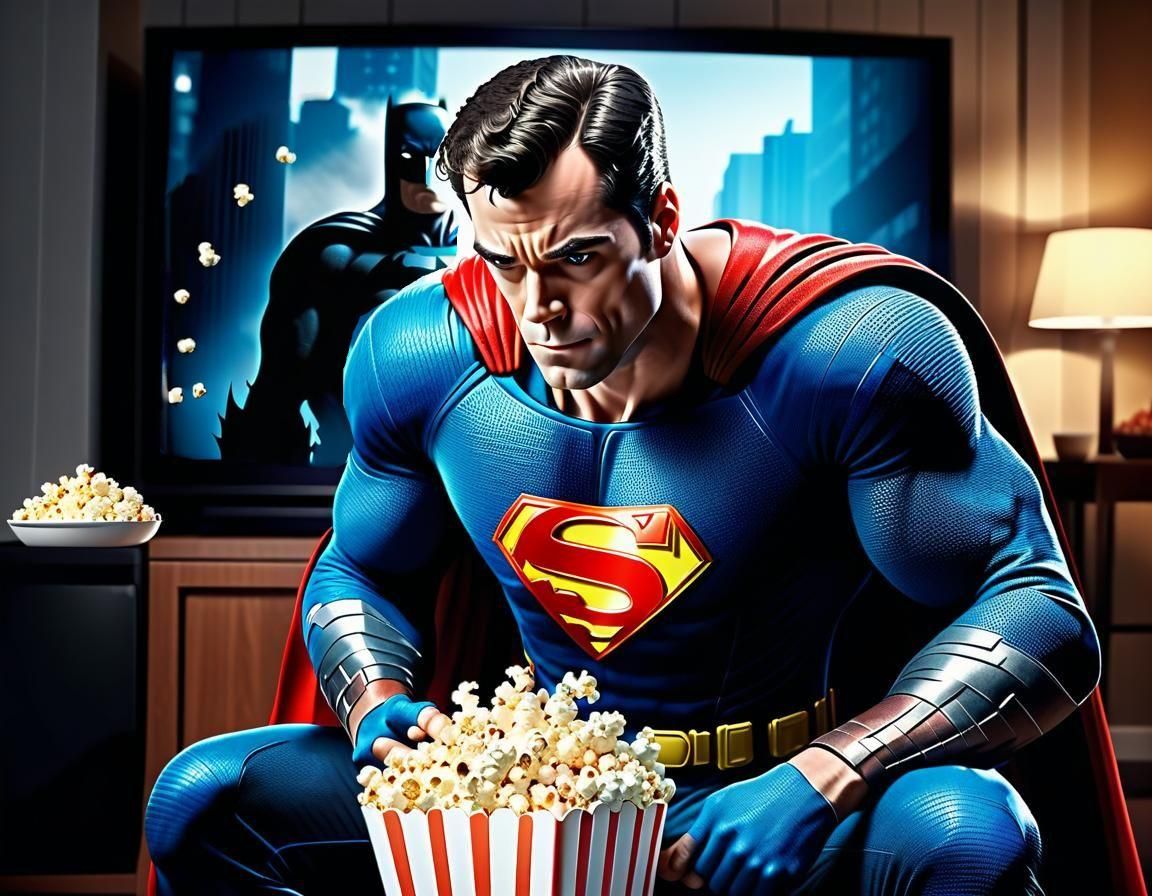 Superman Watches Batman Beat Superman: A Masterpiece