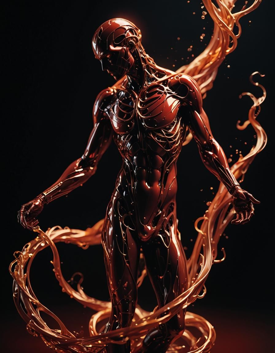 Dramatic Human Figure in Cinematic Digital Art