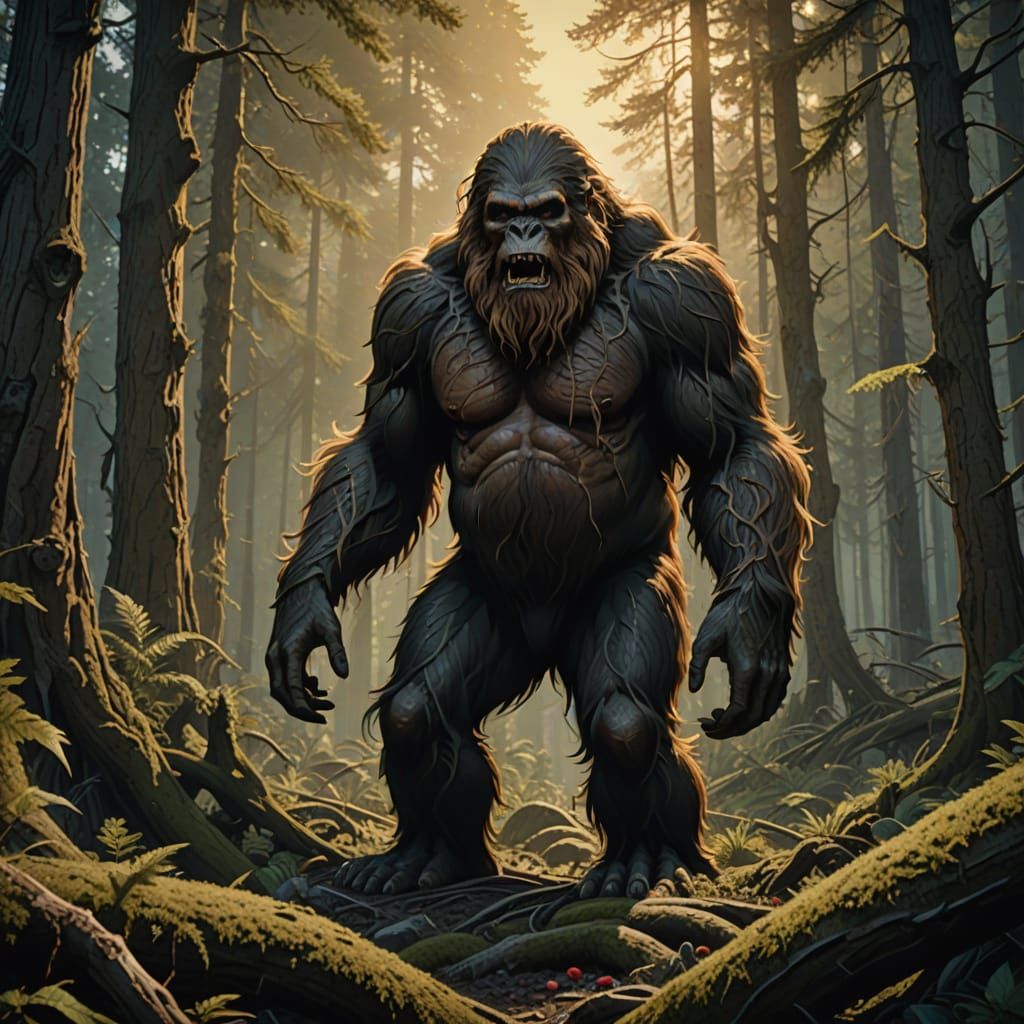 A fierce Sasquatch
